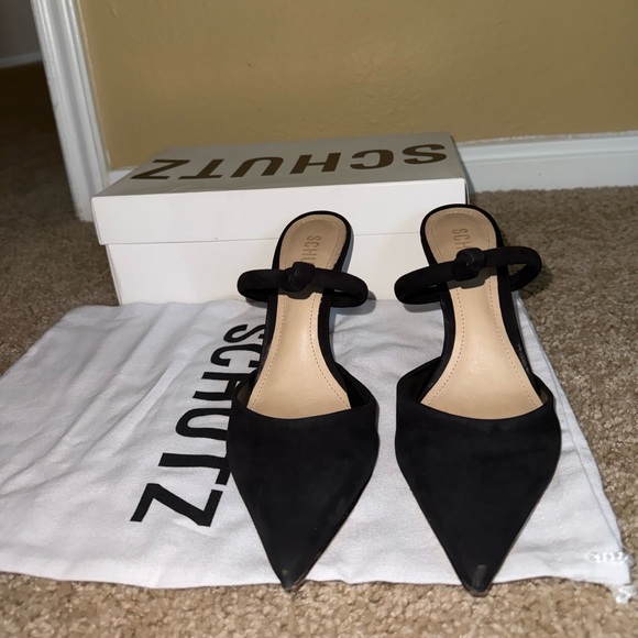 SCHUTZ Black Pointed Toe Heels - Picture 7 of 7